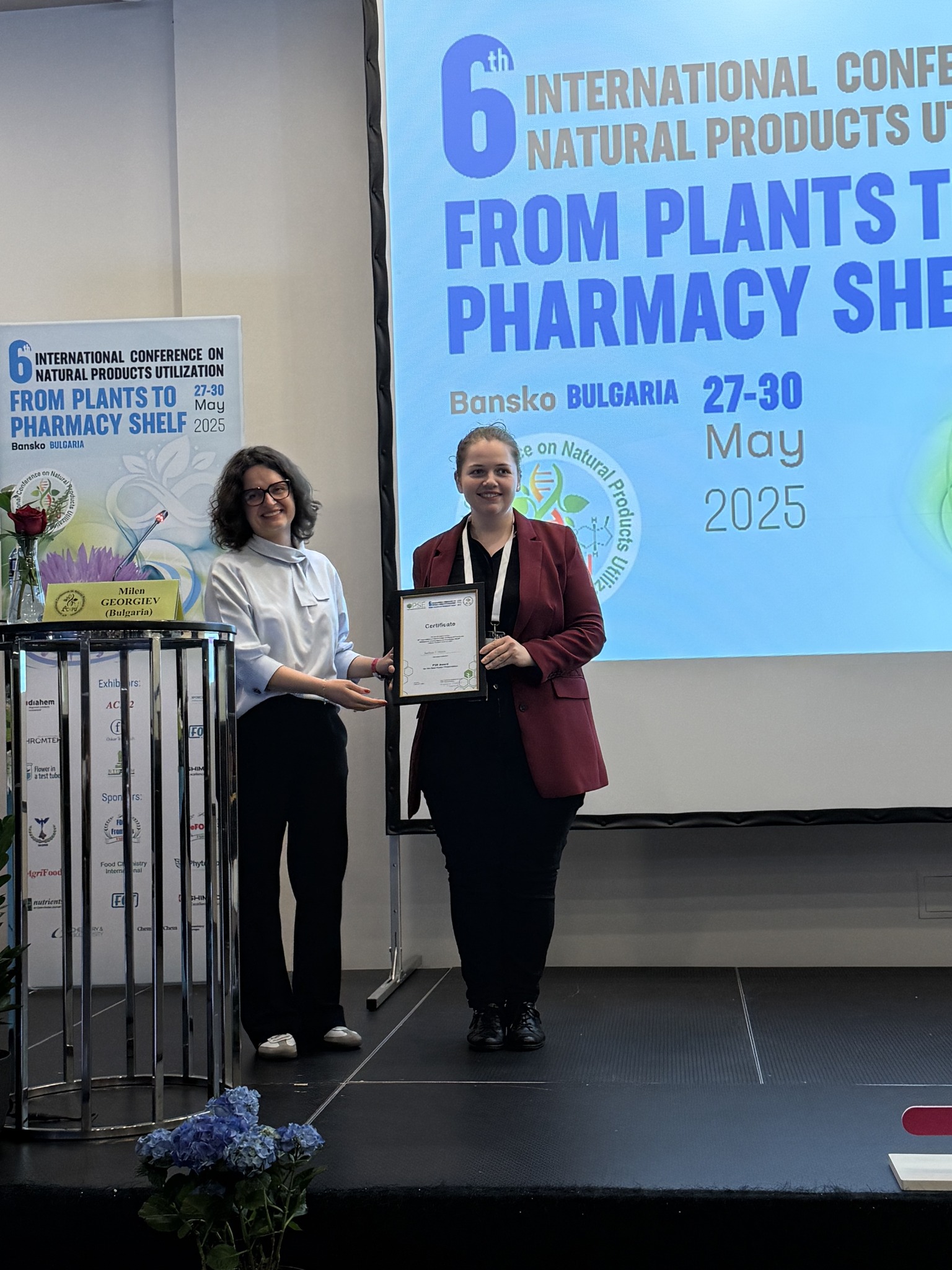 The 6th International Conference on Natural Products Utilization: from Plants to Pharmacy Shelf (ICNPU-2025) was held in Bansko