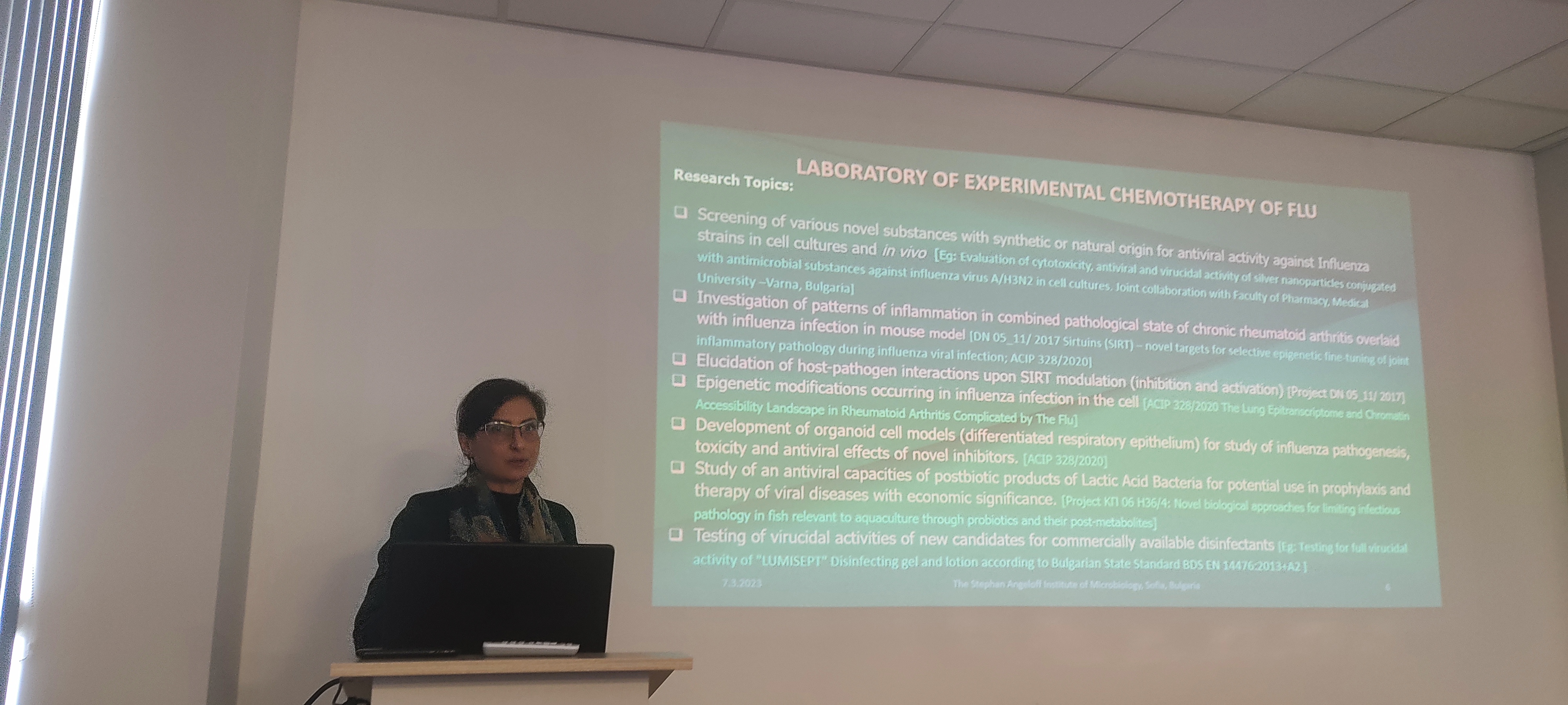 76th ANNIVERSARY OF THE STEPHAN ANGELOFF INSTITUTE OF MICROBIOLOGY - BAS,  MEMBER OF THE PASTEUR INTERNATIONAL NETWORK